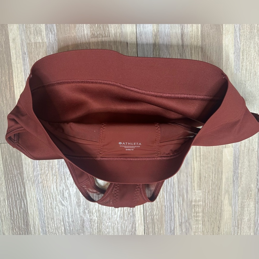 Athleta Hustle II Bra in Rust, Size 34B/C - Picture 7 of 11